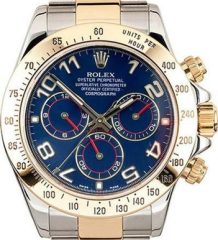 Rolex Pre-Owned two tone Daytona 116523 Factory Blue Arabic Racing Rolex Pre-Owned two tone Daytona 116523 Factory Blue Arabic Racing