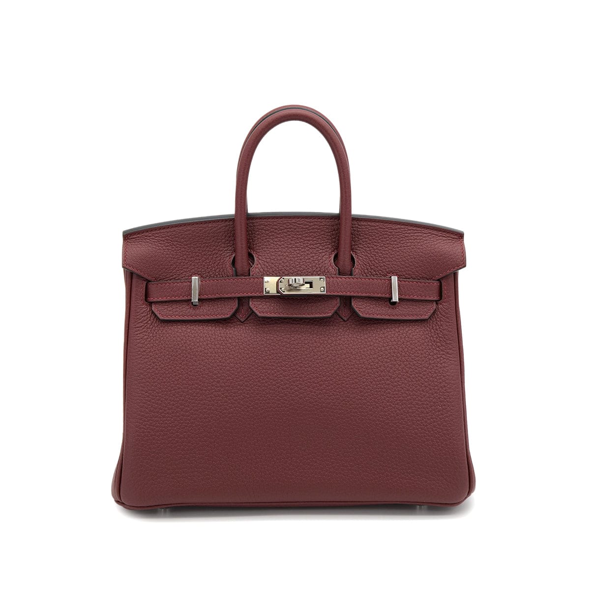 HERMES BIRKIN 25 ROUGE H TOGO HAND BAG 2024 W STAMP PALLADIUM HARDWARE 90321144