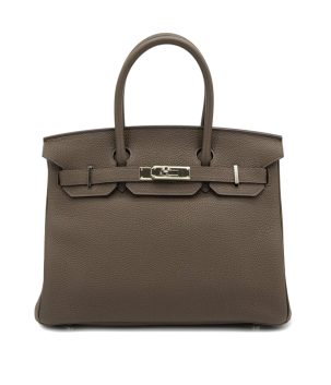 HERMES BIRKIN 30 TAUPE TOGO HAND BAG 2015 T STAMP PALLADIUM HARDWARE 90320995