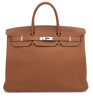HERMES BIRKIN 40 GOLD TOGO HAND BAG 2023 B PALLADIUM HARDWARE 90313350