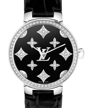 Tambour Slim Monogram Dentelle Black