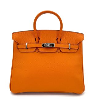 HERMES BIRKIN 25 ORANGE EPSOM HAND BAG □ML PHW 90306311