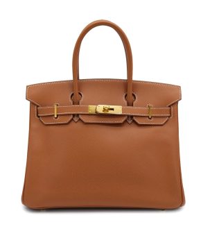 HERMES BIRKIN 30 GOLD VEAU EPSOM HAND BAG 2006 SQUARE J GOLD HARDWARE 90324623