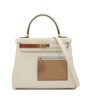 HERMES KELLY 25 COLORMATIC RETOURNE NATA CHAI CUIVRE MAUVE SYLVESTRE BLUE BRUME LIME VEAU SWIFT HAND SHOULDER BAG U GHW 90306261