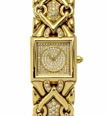 BVLGARI Torika BJ06 750 Yellow Gold Diamond Gold Dial Ledies 90309023