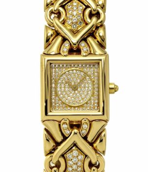 BVLGARI Torika BJ06 750 Yellow Gold Diamond Gold Dial Ledies 90309023