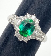 Pt900 Paraiba Ring PTL1.97 D0.98 Brazil GIA 9.4g US8 53166