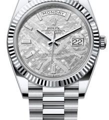 Rolex Platinum President Day Date 40 Meteorite Diamond 228236