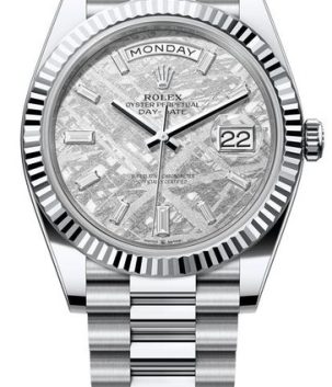 Rolex Platinum President Day Date 40 Meteorite Diamond 228236