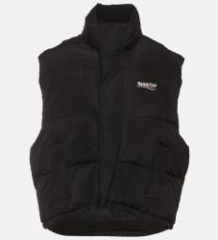 Balenciaga Black Political Campaign Nylon Oversized Puffer Vest S