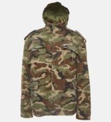 Balenciaga Unisex Multicolor Cotton Dark Camo Biker Army Jacket M