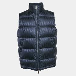 Dior Homme Oblique Monogram Nylon Zip-Up Puffer Vest M