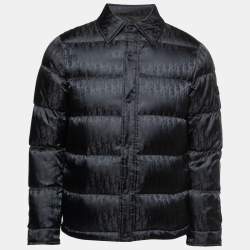 Dior Homme Black Oblique Nylon Jacquard Quilted Jacket M