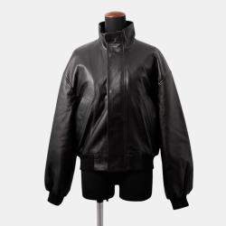 Balenciaga Leather Jacket Size Xs Black Semi-Shiny Grain Sheepskin